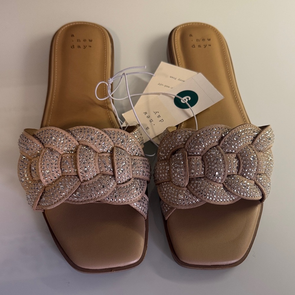 A New Day Women's Sparkling Braided Sandals